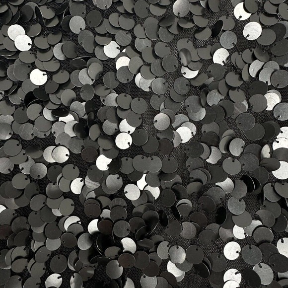 ASOS Sequin Top Jacket Women Size 2 Disc Embellished Black Short Sleeve Party - Picture 14 of 16